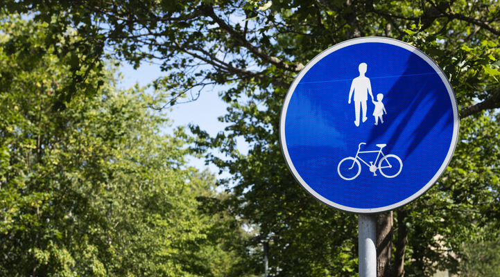 Skylt för Gång och cykelväg