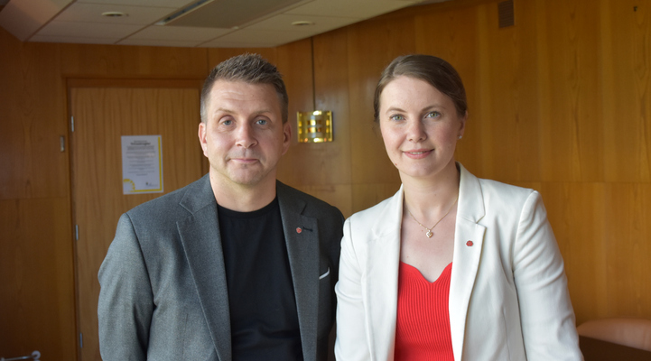 Kommunalråd Marino Wallsten och civilminister Ida Karkiainen